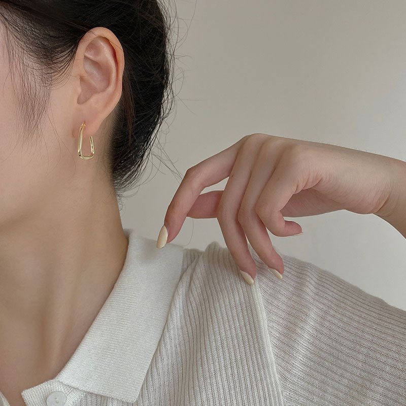 Trapezoid geometric earrings