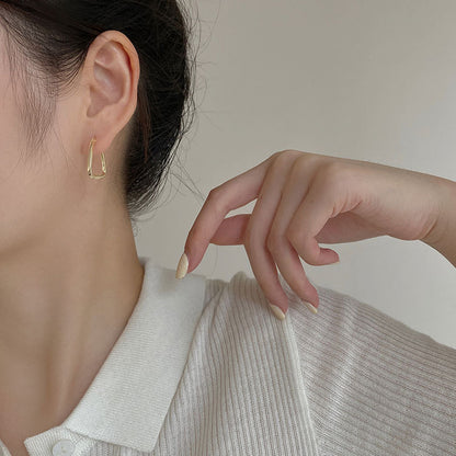 Trapezoid geometric earrings