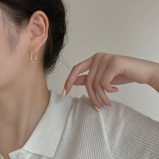 Trapezoid geometric earrings