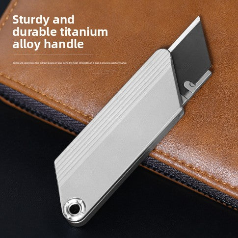 Trapezoidal Blade Titanium Alloy Art Knife