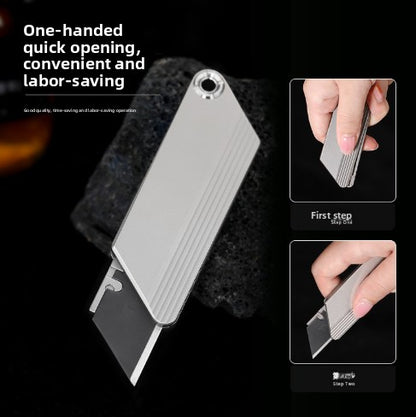 Trapezoidal Blade Titanium Alloy Art Knife