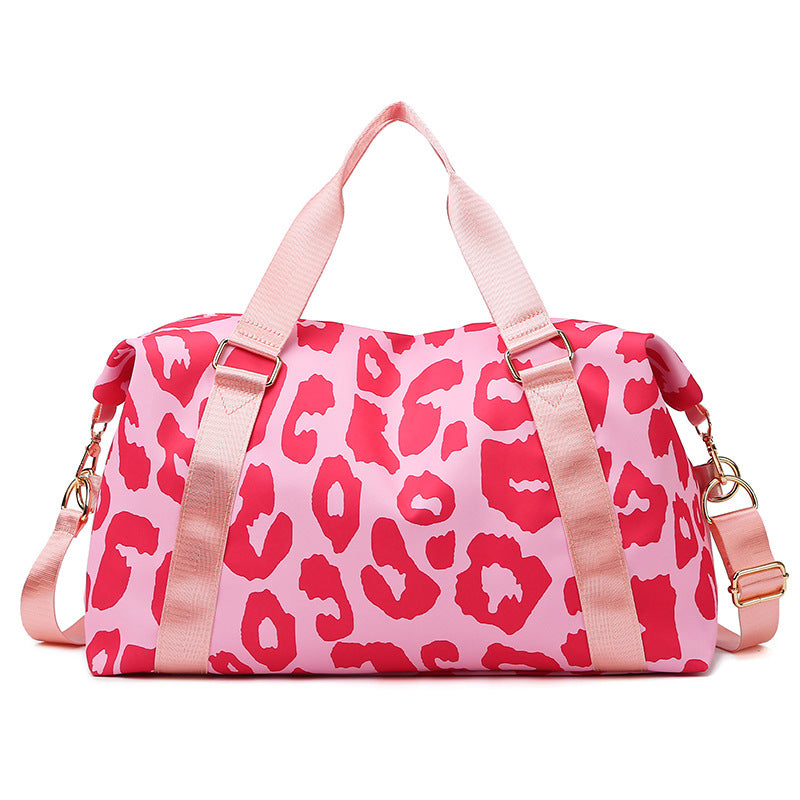 Travel Bag with Leopard Print Design