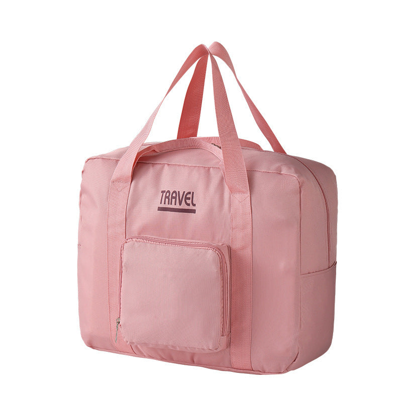 Travel Folding Storage Handbag Trolley Case Hanging Bag Expansion Bag Waterproof Certificate Bag Travel Handbag Travel Handbag