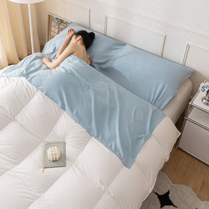 Travel-friendly sleeping bag and portable bed sheet