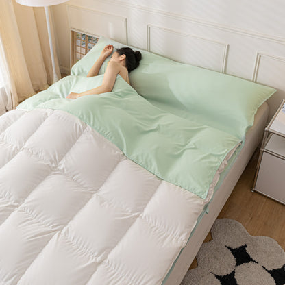 Travel-friendly sleeping bag and portable bed sheet