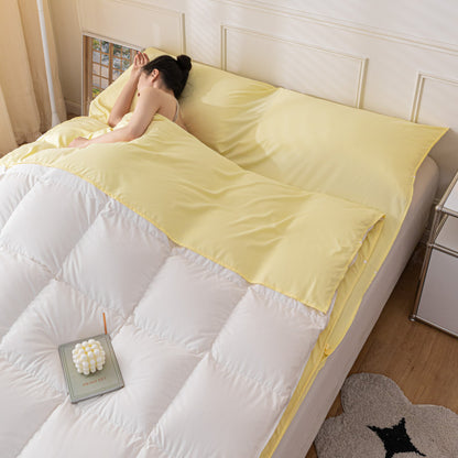 Travel-friendly sleeping bag and portable bed sheet