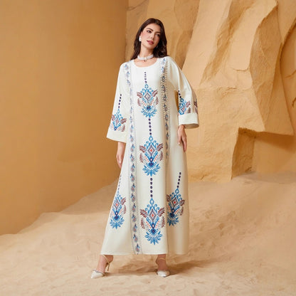 Travel Print Robe Dress