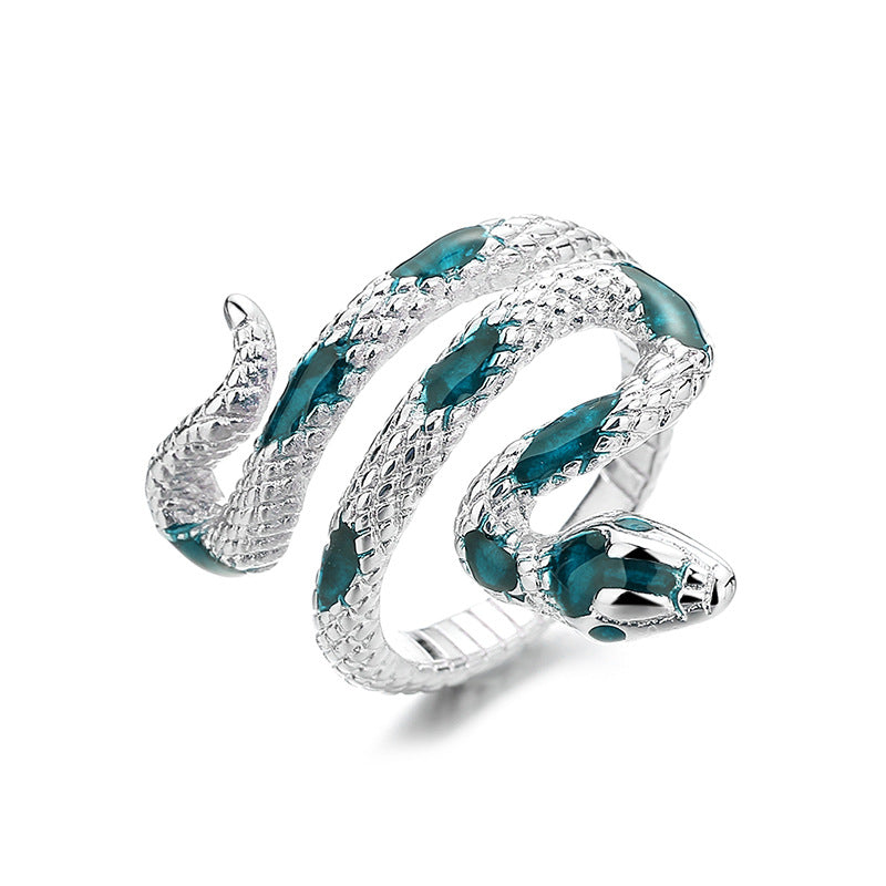 Trendy Adjustable Snake Design Copper Ring