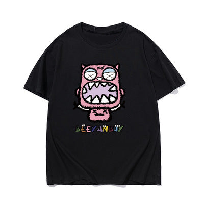 Trendy Cartoon Print Loose Fit T-Shirt