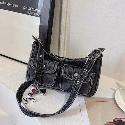 Trendy Denim Shoulder Bag