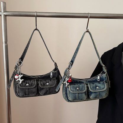 Trendy Denim Shoulder Bag
