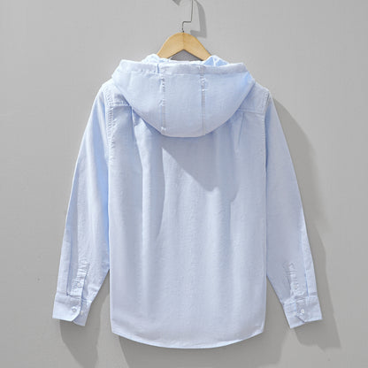 Trendy Hooded Long-Sleeve Shirt