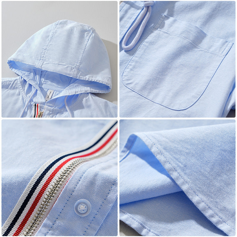 Trendy Hooded Long-Sleeve Shirt