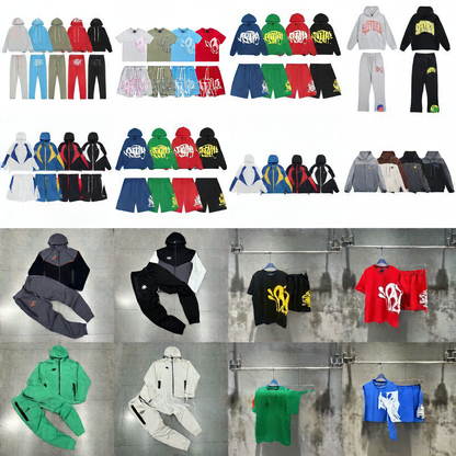 Trendy hooded sweatshirt casual skinny pants for men