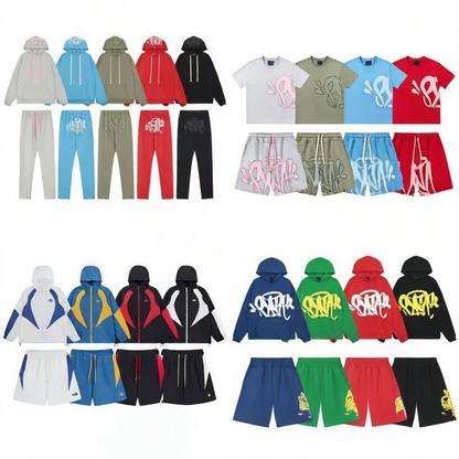 Trendy hooded sweatshirt casual skinny pants for men