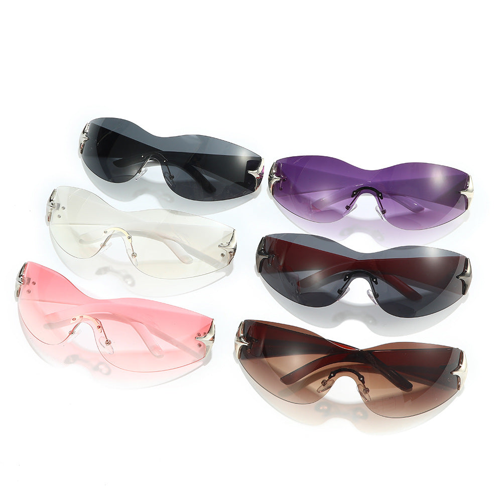 Trendy Rimless Metal Sunglasses