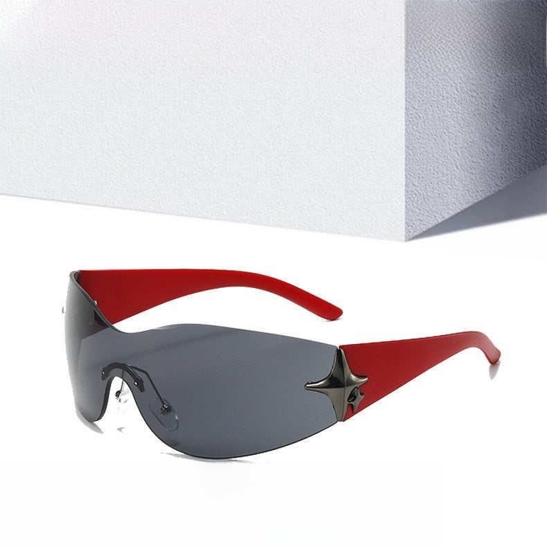 Trendy Rimless Metal Sunglasses