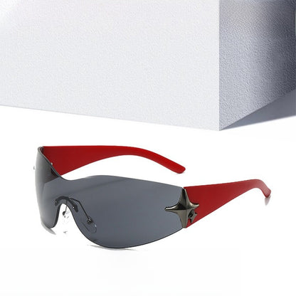 Trendy Rimless Metal Sunglasses