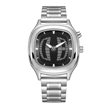 Trendy Square Dial Dynamic Hand Watch