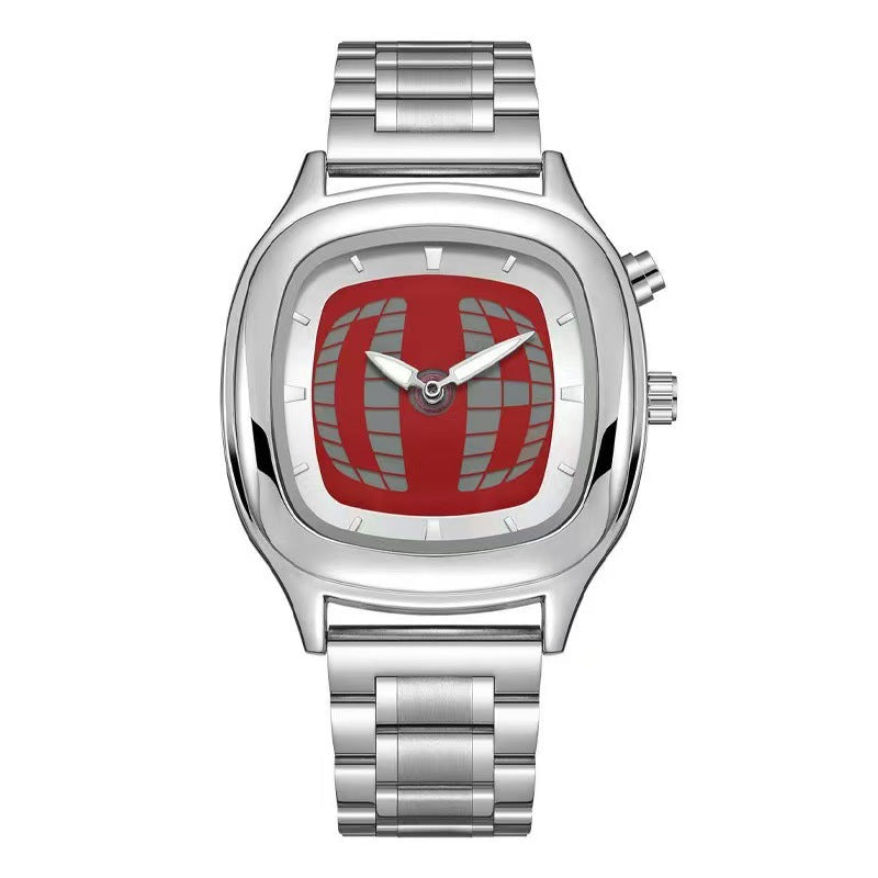 Trendy Square Dial Dynamic Hand Watch