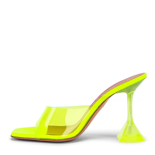 Trendy Versatile Open-Toe Transparent High Heels