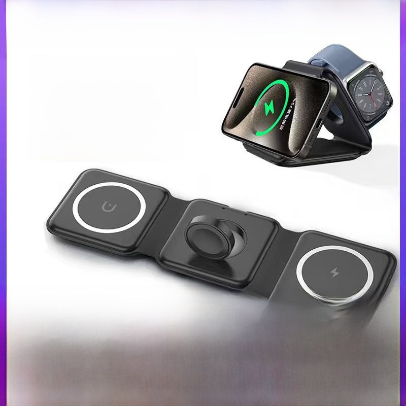 Tri-Function Magnetic Wireless Charger