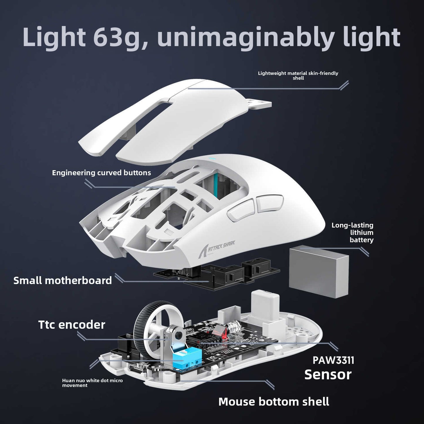 Tri-mode Bluetooth wireless mouse with charging dock