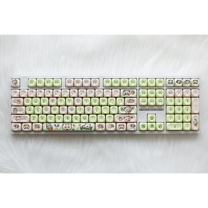 Tri-mode wired, wireless, and Bluetooth silent keyboard with high aesthetic appeal