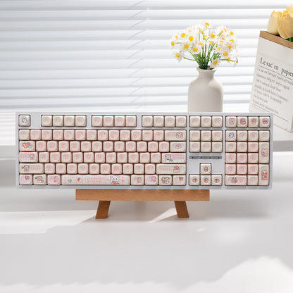 Tri-mode wired, wireless, and Bluetooth silent keyboard with sleek design