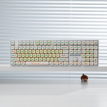Tri-mode wired, wireless, and Bluetooth silent keyboard with sleek design