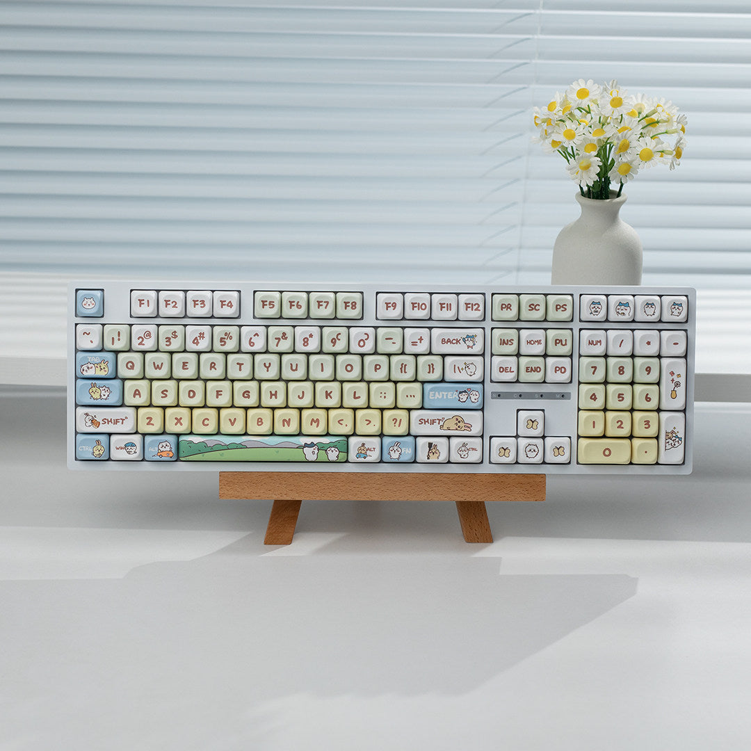 Tri-mode wired, wireless, and Bluetooth silent keyboard with sleek design