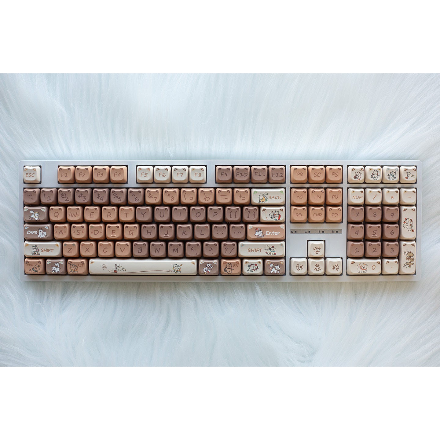 Tri-mode wired, wireless, and Bluetooth silent keyboard with sleek design