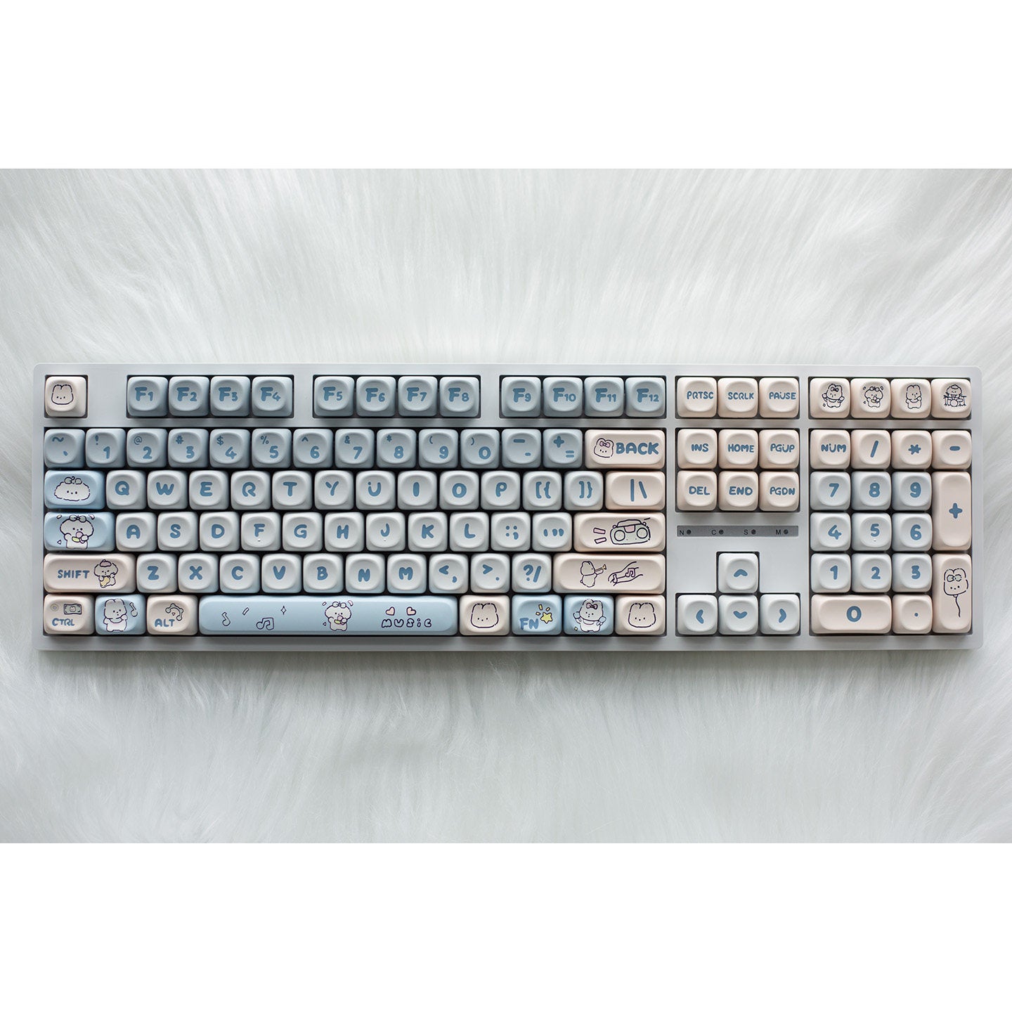 Tri-mode wired, wireless, and Bluetooth silent keyboard with sleek design