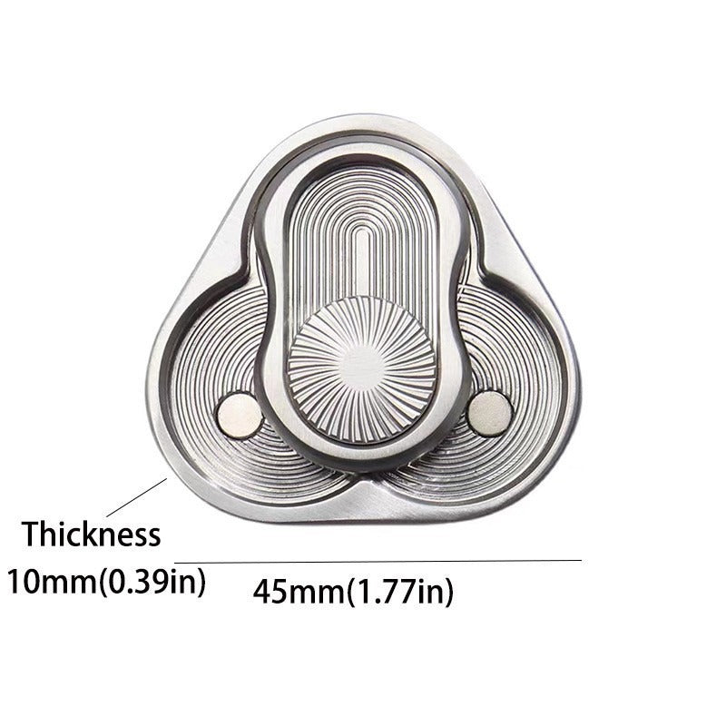 Triangle Rotating Card Push EDC Three Rings