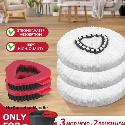 Triangle Rotating Mop Head Replacement for Floor Cleaning