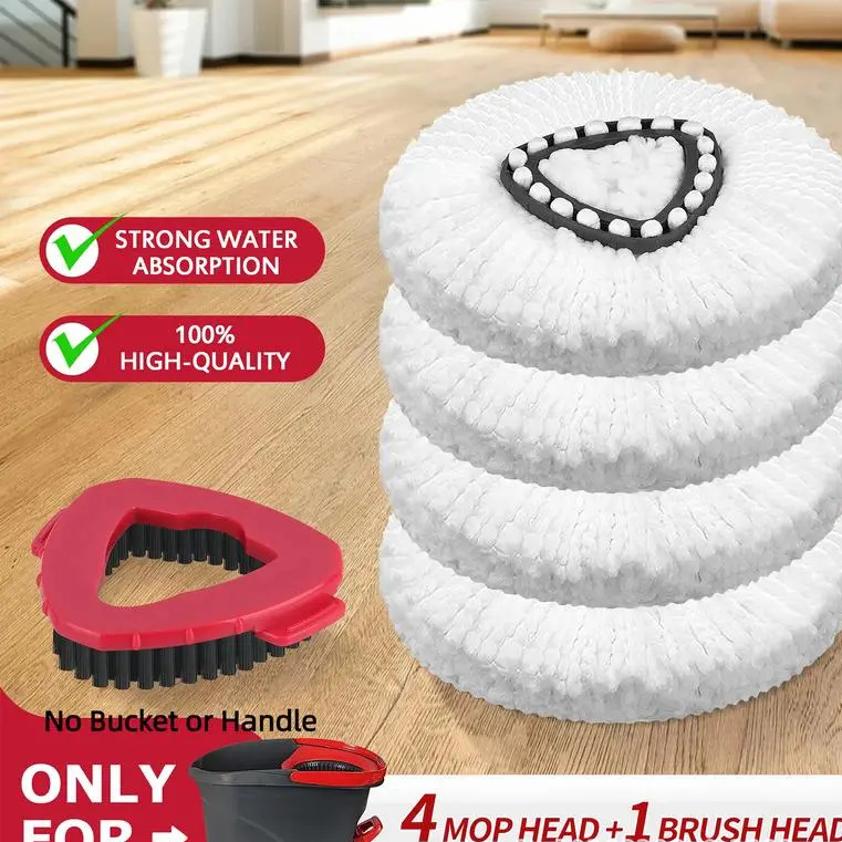 Triangle Rotating Mop Head Replacement for Floor Cleaning