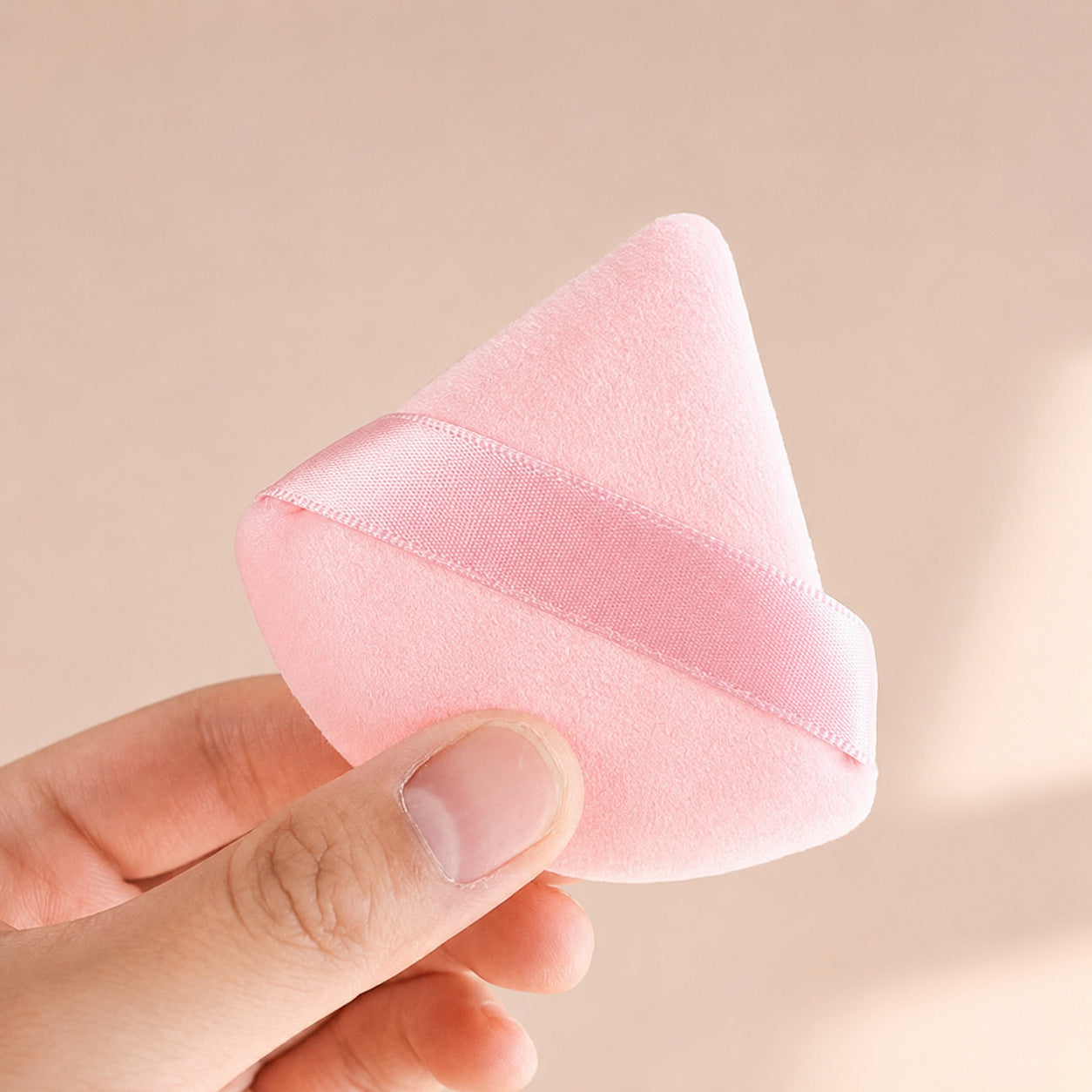 Triangular and Round Velvet Powder Puff