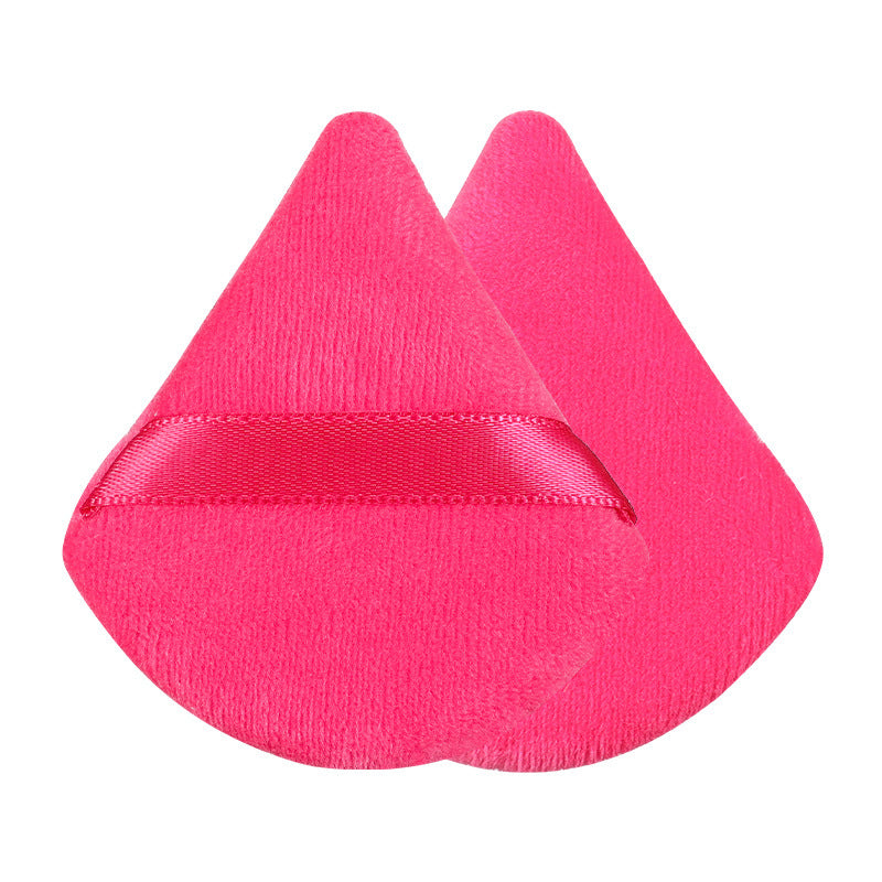 Triangular and Round Velvet Powder Puff