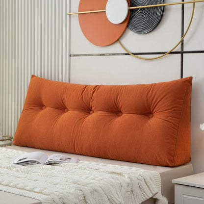 Triangular bedside cushion