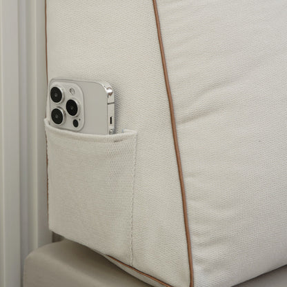 Triangular bedside cushion