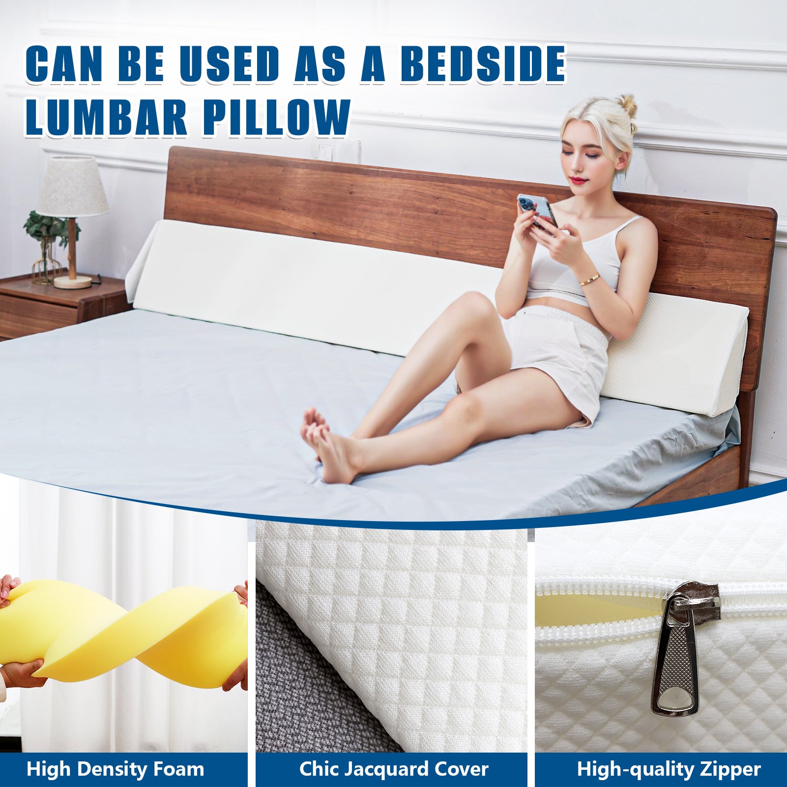 Triangular Bedside Gap Filler Pillow