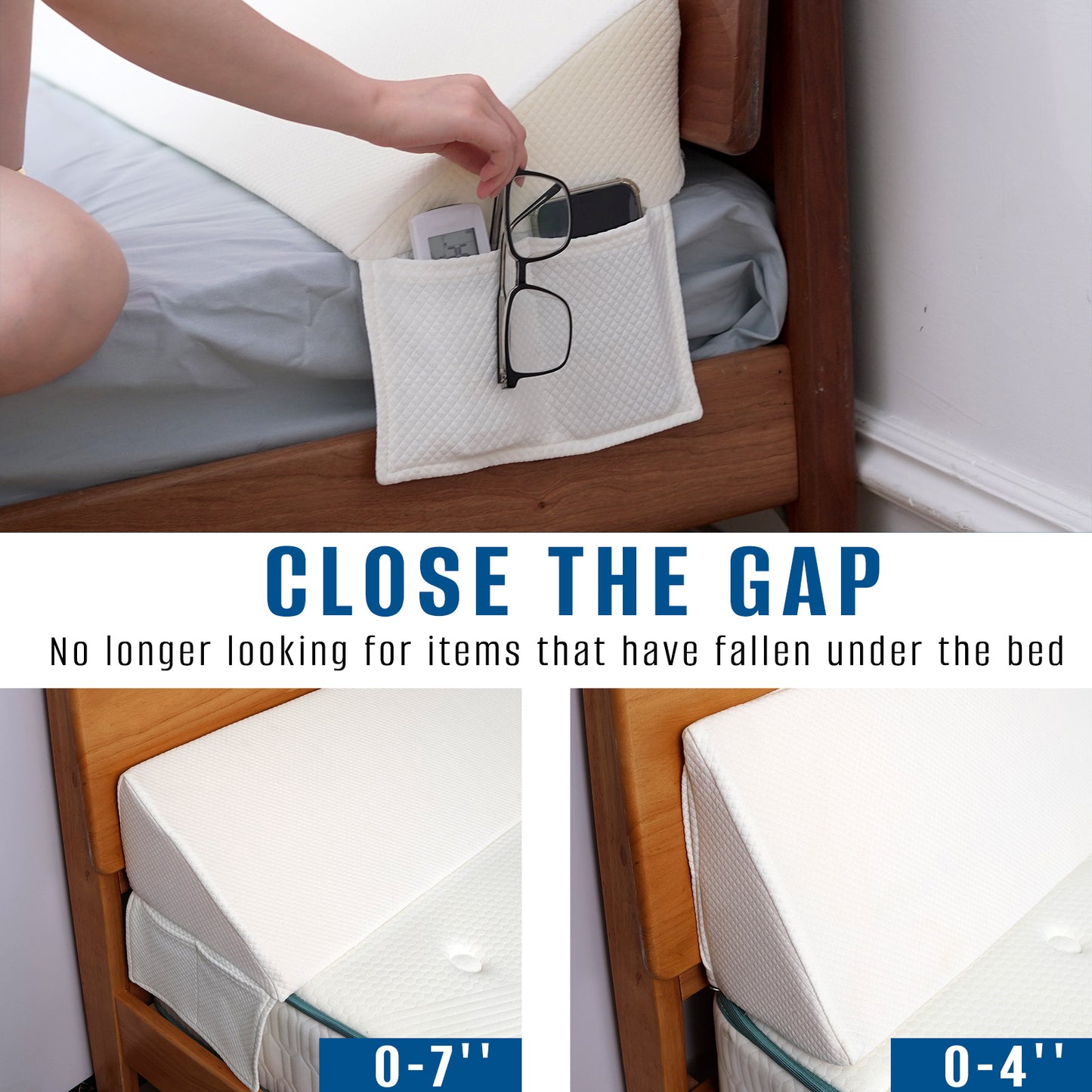 Triangular Bedside Gap Filler Pillow