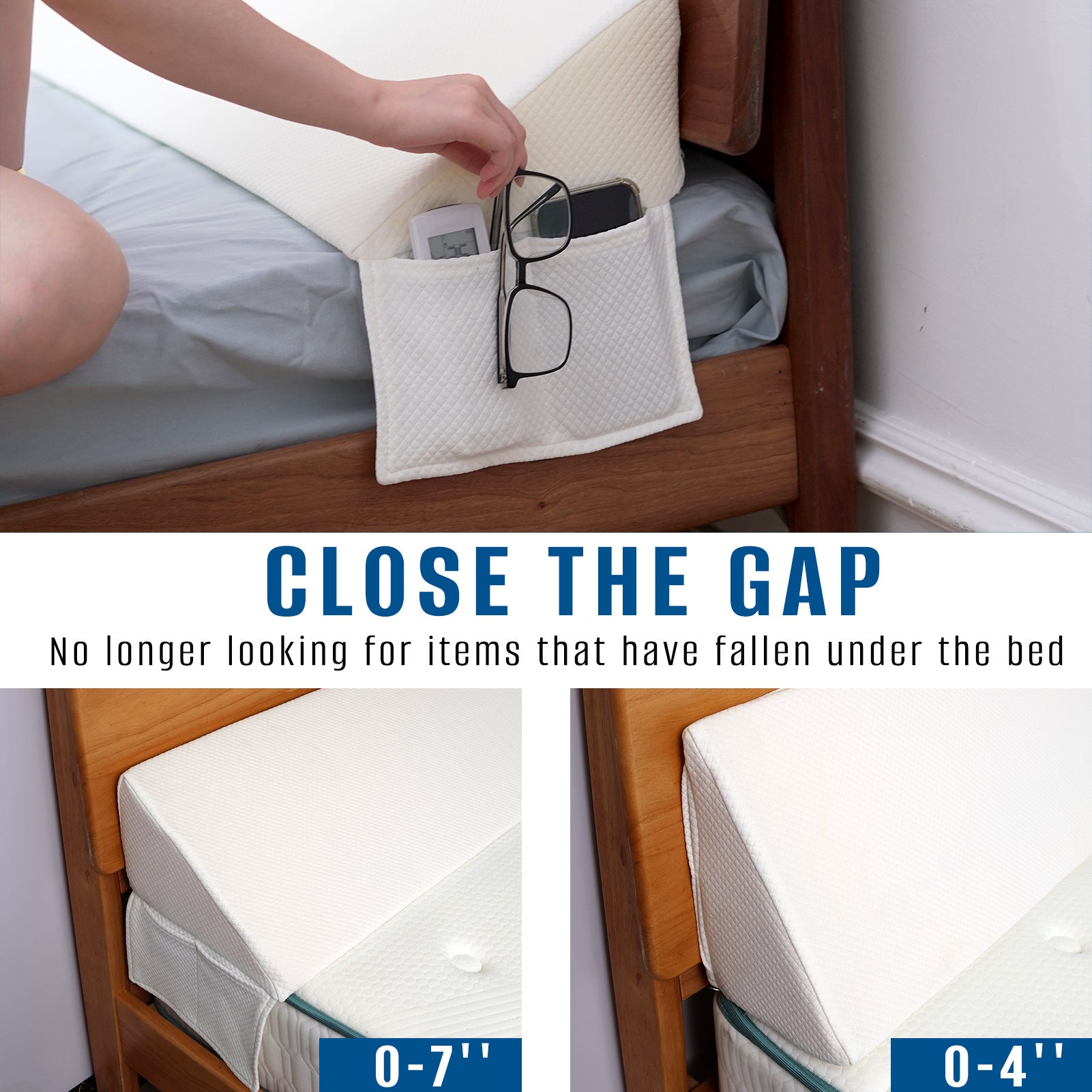 Triangular Bedside Gap Filler Pillow
