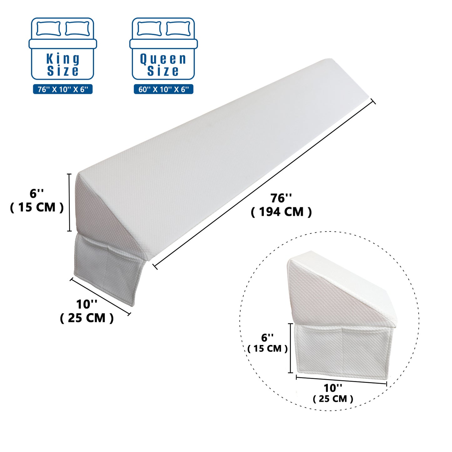 Triangular Bedside Gap Filler Pillow