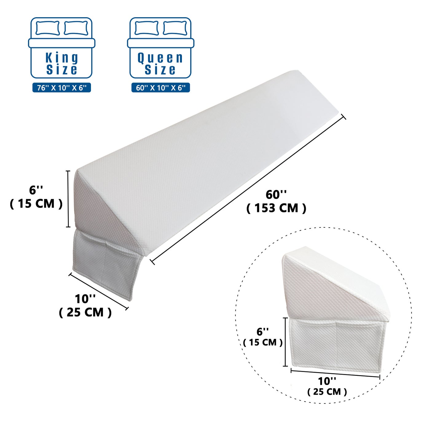 Triangular Bedside Gap Filler Pillow