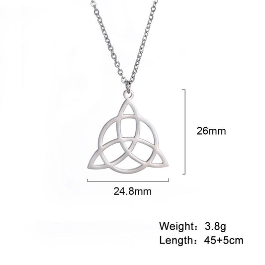 Triangular circular necklace