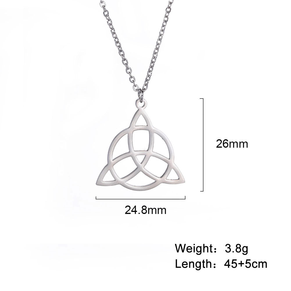 Triangular circular necklace