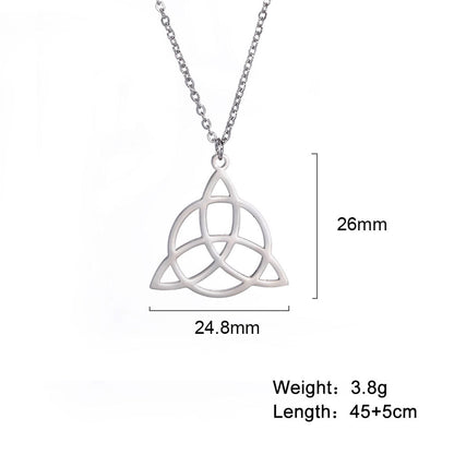 Triangular circular necklace
