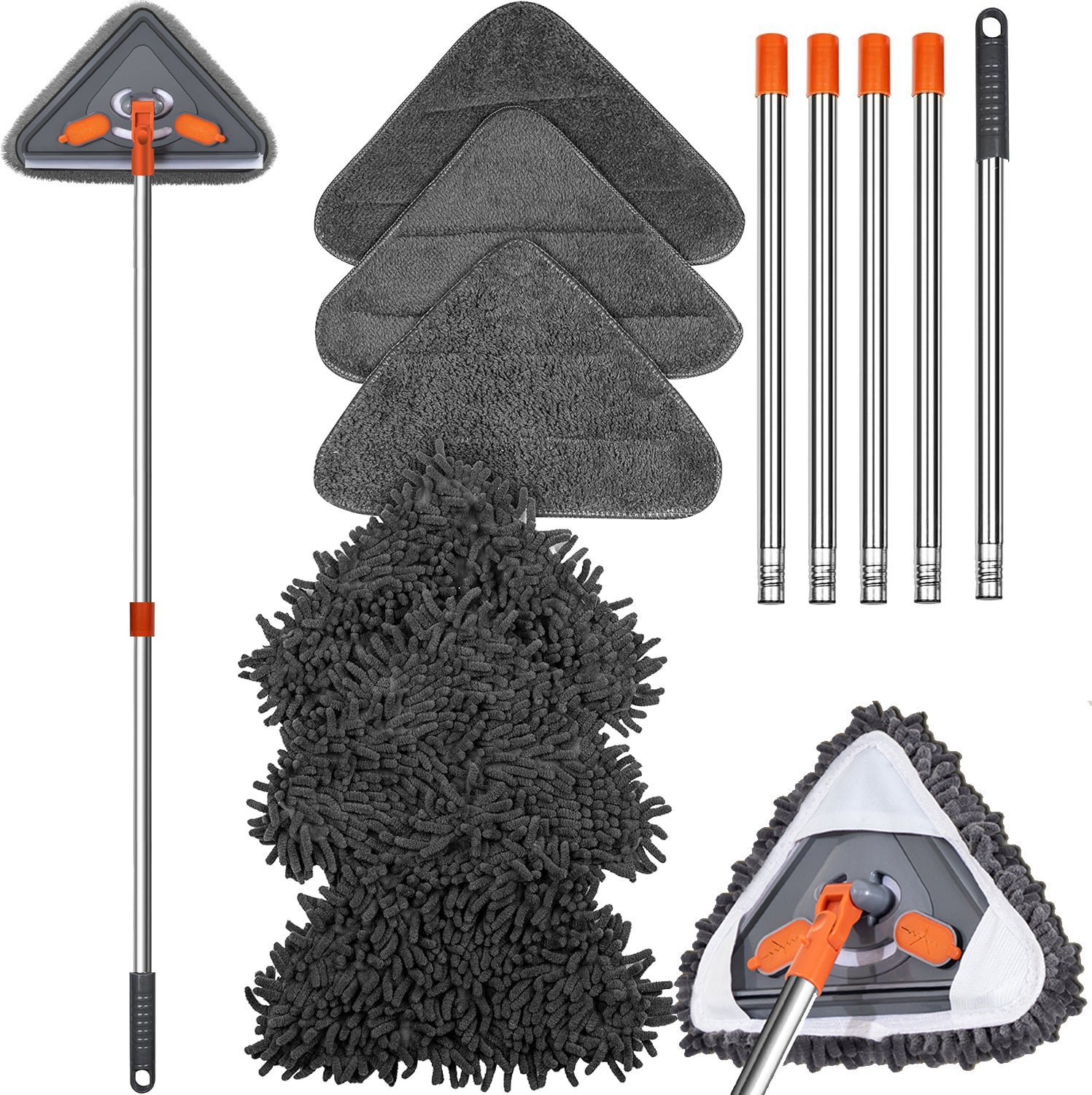 Triangular flat mop