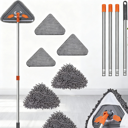 Triangular flat mop